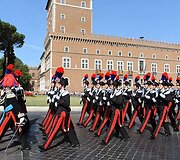 Italijos kariuomenės parado akimirka