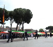 Italijos kariuomenės parado akimirka