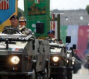 Italijos kariuomenės parado akimirka