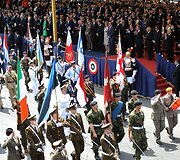 Italijos kariuomenės parado akimirka