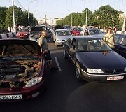 Protesto akcijos akimirka