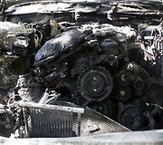 Sudegęs automobilio variklis