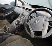 Potvynio i&scaron;plautas automobilio salonas