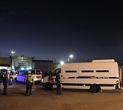 Palestinos kaliniai atvežti į kalėjimą Vakarų krante