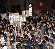 Protestuojantys studentai Pensilvanijoje