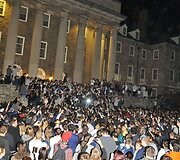 Protestuojantys studentai Pensilvanijoje