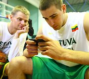 Jonas Valančiūnas ir Renaldas Seibutis