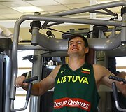 Lietuvos krep&scaron;ininkų rytinė treniruotė