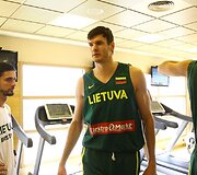 Lietuvos krep&scaron;ininkų rytinė treniruotė