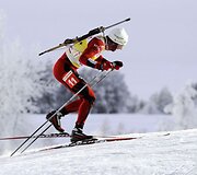  Biatlono legenda Bjoerndalenas griuvo ir nei&scaron;kovojo dar vieno titulo Pasaulio taurės varžybose 