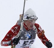 Biatlono pasaulio taurės sprinto varžybos vyko labai prastu oru 