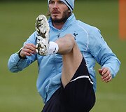 Davidas Beckhamas dalyvavo pirmojoje &bdquo;Tottenham Hotspur&ldquo; treniruotėje 