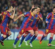 &bdquo;Barcelona&ldquo; atker&scaron;ijo &bdquo;Arsenal&ldquo; ir žengė į kitą UEFA Čempionų lygos etapą 
