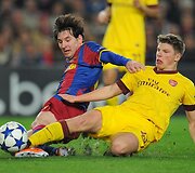 &bdquo;Barcelona&ldquo; atker&scaron;ijo &bdquo;Arsenal&ldquo; ir žengė į kitą UEFA Čempionų lygos etapą 
