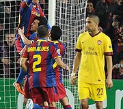 &bdquo;Barcelona&ldquo; atker&scaron;ijo &bdquo;Arsenal&ldquo; ir žengė į kitą UEFA Čempionų lygos etapą 