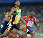100 metrų finale triumfavo kitas jamaikietis Yohanas Blake'as