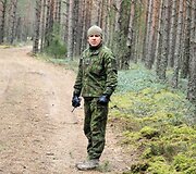 Pratybų vadovas mjr. Mindaugas Čekavičius vadovauja ir stebi visą pratybų eigą