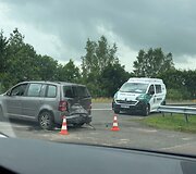Dėl avarijos susidariusi spūstis