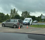 Dėl avarijos susidariusi spūstis