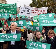 Protesto Var&scaron;uvoje akimirka