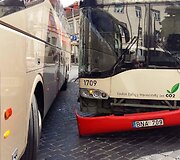 Po avarijos susidarė eismo spūstis