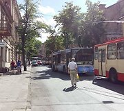 Po avarijos susidarė eismo spūstis