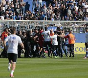Sirgalių siautėjimas per futbolo rungtynes Prancūzijoje