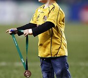 Medaliu džiaugėsi ir būsimasis regbininkas