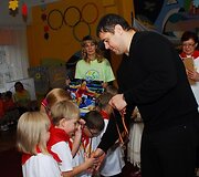 Mindaugas Mizgaitis darželinukų sporto &scaron;ventėje