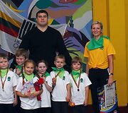 Mindaugas Mizgaitis darželinukų sporto &scaron;ventėje