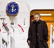Pirmadienio vakarą į Vilnių atvyko JAV valstybės sekretorė Hillary Clinton