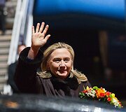 Pirmadienio vakarą į Vilnių atvyko JAV valstybės sekretorė Hillary Clinton