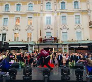 Vie&scaron;bučio &bdquo;Radisson Blu&ldquo; gimtadienio akimirka