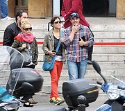 Jasonas Biggsas su žmona Jenny Mollen ir jos seserimi Samantha su vaikinu Doronu