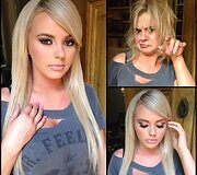 Bree Olson su ir be makiažo