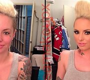 Christy Mack su ir be makiažo