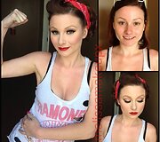 Veruca James su ir be makiažo