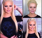 Alexis Ford su ir be makiažo