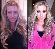 Samantha Saint su ir be makiažo
