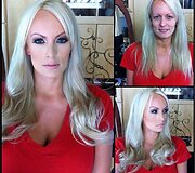 Stormy Daniels su ir be makiažo