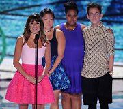 Lea Michele, Jenna Ushkowitz, Amber Riley ir Kevinas McHale'as