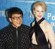 Kinų aktorius Jackie Chanas ir australų aktorė Nicole Kidman