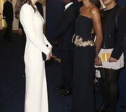 Kembridžo hercogienė Catherine ir Naomie Harris
