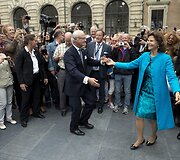 &Scaron;vedijos karalius Carlas Gustafas XVI ir karalienė Silvia