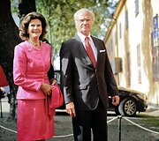 &Scaron;vedijos karalius Carlas Gustafas XVI ir karalienė Silvia