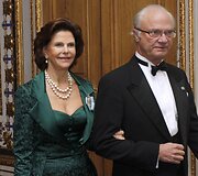 &Scaron;vedijos karalius Carlas Gustafas XVI ir karalienė Silvia
