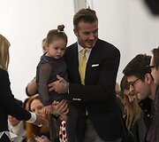Davidas Beckhamas su dukra Harper