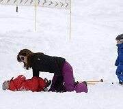 Danijos princesė Mary su dukra princese Josephine ir sūnumi princu Vincentu