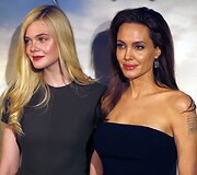 Elle Fanning ir Angelina Jolie