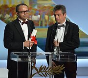 Rusų režisierius Andrey Zvyagintsev (kairėje) &ndash; apdovanotas už geriausią scenarijų